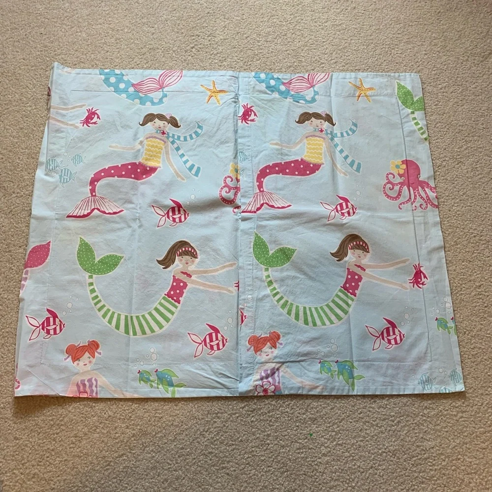 Pottery Barn Kids Twin Mermaid Duvet and Sham